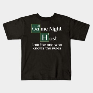 Funny Family Board Night  Game Host Kids T-Shirt